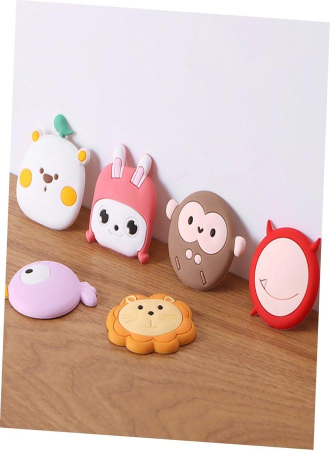 Dhvsam Cartoon Silicone Door Crash Pad Silicone Handle Crash Mat Square Shape Wall Protectors Silicone Door Stopper for Protecting Refrigerator Door Cabinets (Pack of 4) - Image 2